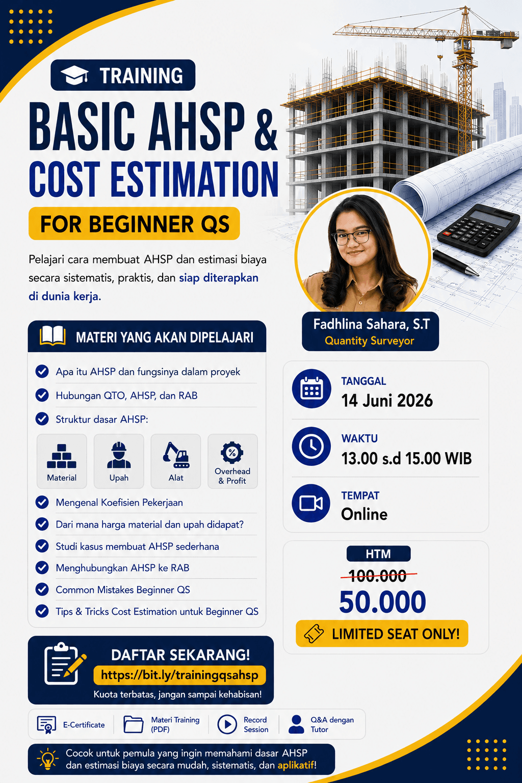 BASIC AHSP & COST ESTIMATION FOR BEGINNER QS